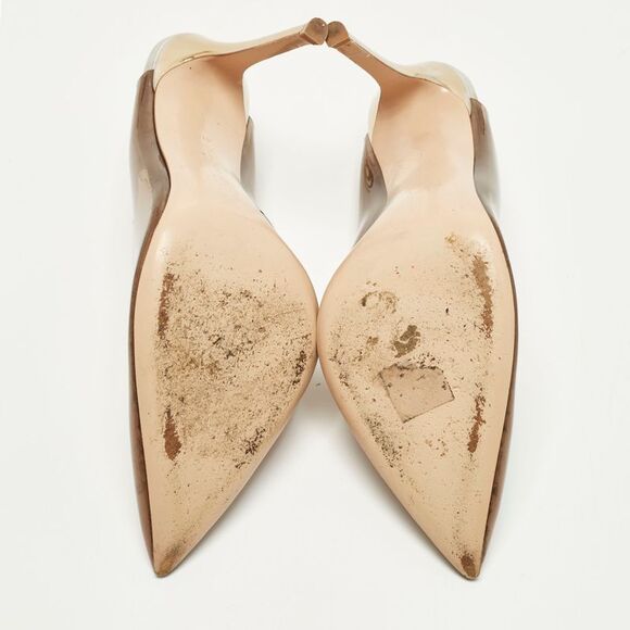 Gianvito Rossi Kyle Size 41 Tricolor Leather And Pvc Slingback Pumps - Picture 7 of 7